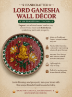 Handcrafted Lord Ganesha Wall Décor on Traditional Dagara